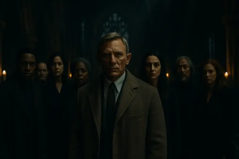 Wake Up Dead Man Knives Out third film Netflix cast mystery atmosphere