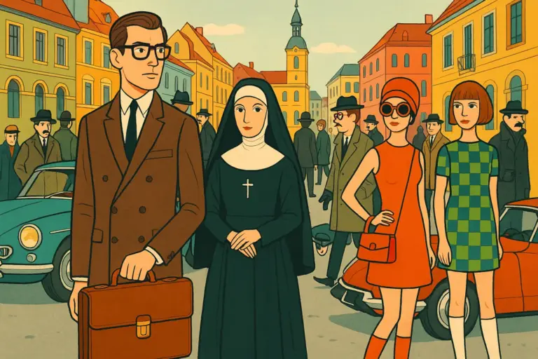 Wes Anderson’s The Phoenician Scheme – 1960s Spy Scene